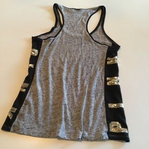 PINK VICTORIA SECRET TANK WITH SEQUIN DESIGN